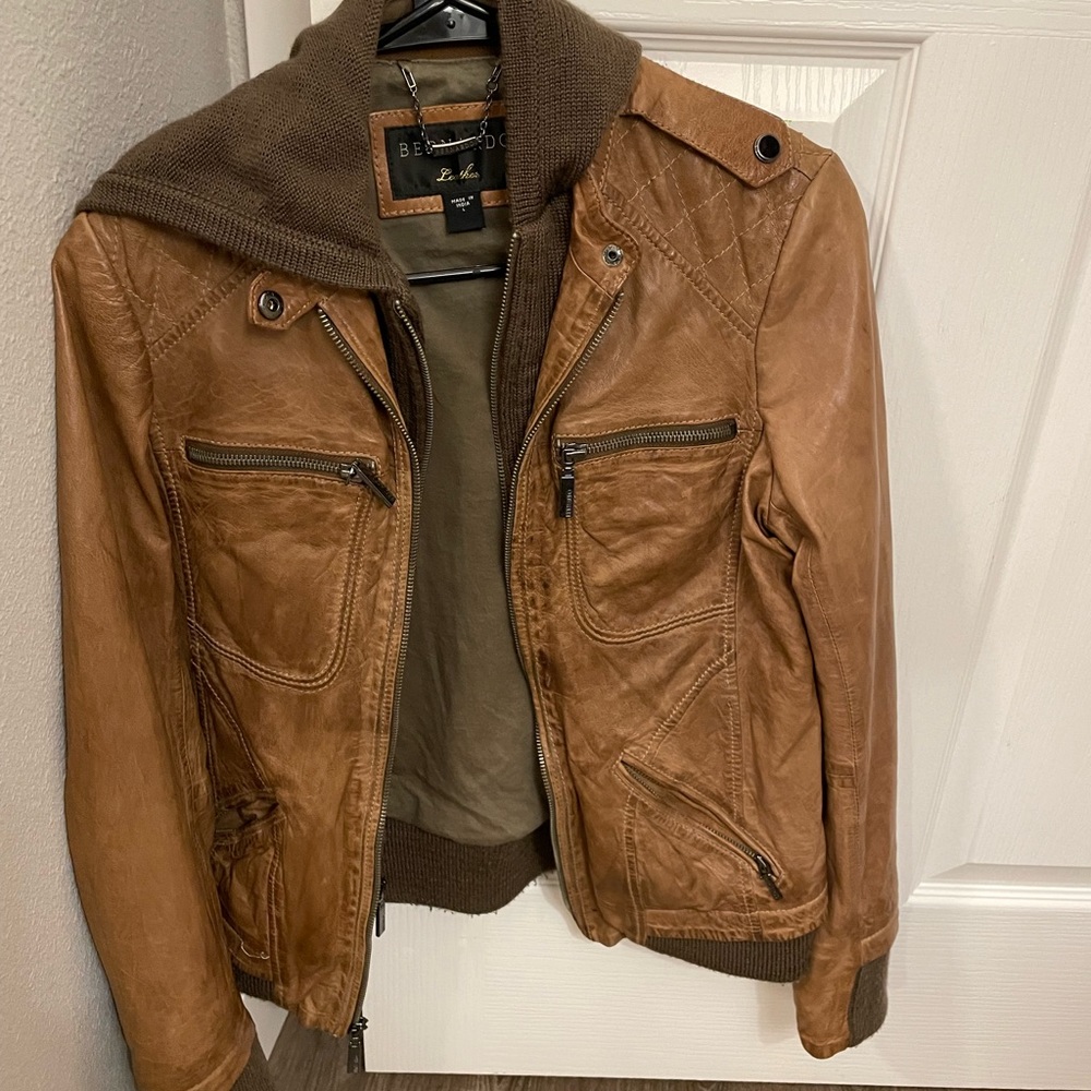 Bernardo Brown Leather Jacket from Nordstrom